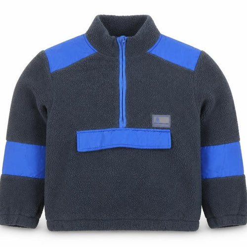 Next Boys Navy Blue Fleece 1/2 Zip Hoodie Age 7 Years