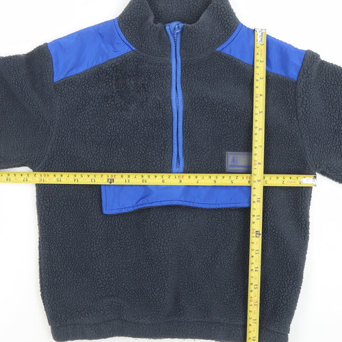 Next Boys Navy Blue Fleece 1/2 Zip Hoodie Age 7 Years