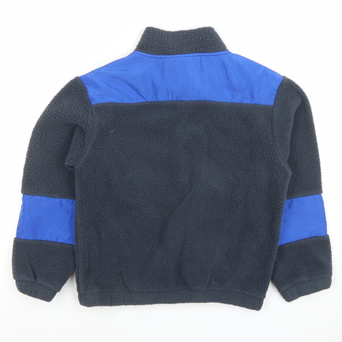 Next Boys Navy Blue Fleece 1/2 Zip Hoodie Age 7 Years