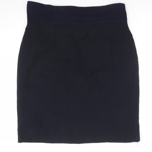LB The Collection Women Black Wool Knee Length Pencil Skirt Size 14