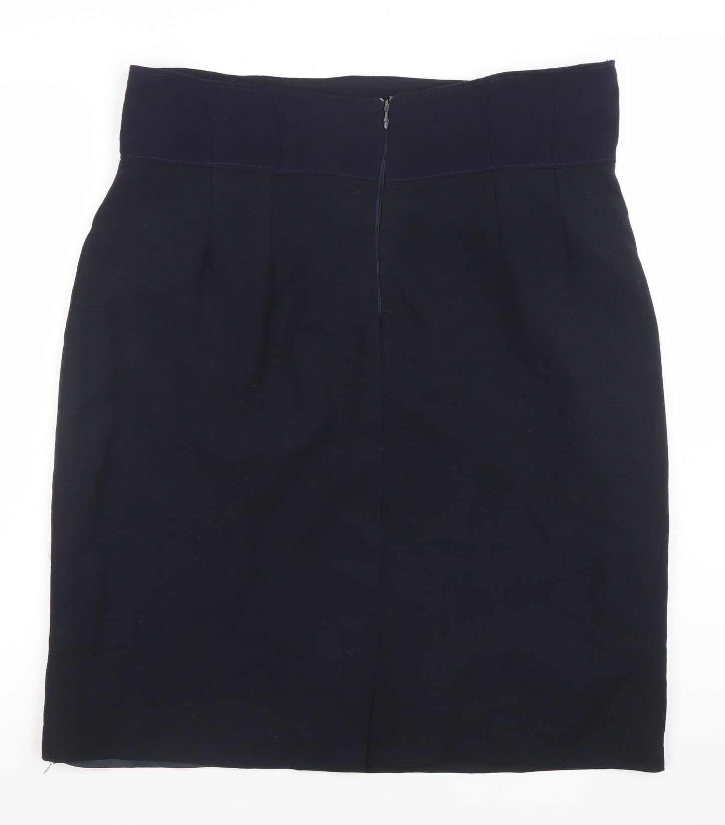 LB The Collection Women Black Wool Knee Length Pencil Skirt Size 14
