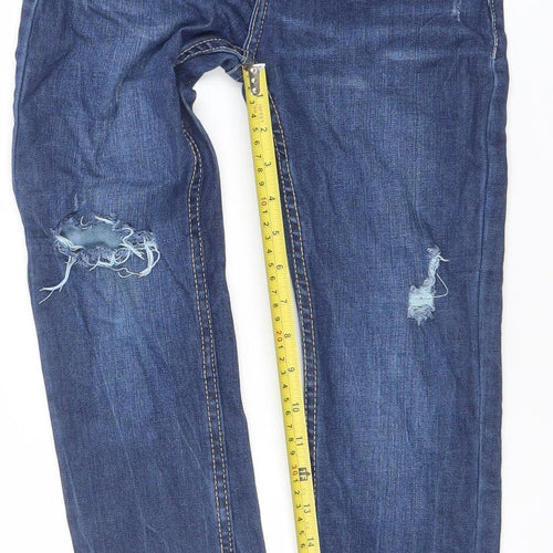 Levi's Girls Blue 510 Skinny Jeans 8 Years Mid Rise Stretch Denim
