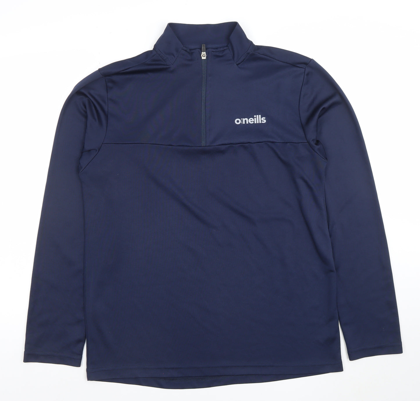 O'Neills Men's Blue Slim Fit 1/4 Zip Long Sleeve Activewear Top Size L