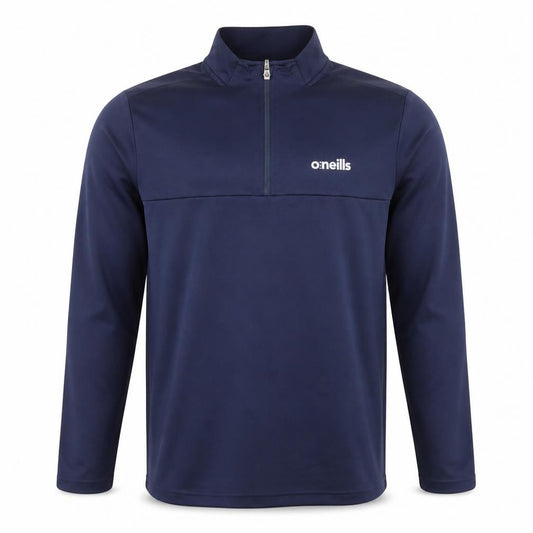 O'Neills Men's Blue Slim Fit 1/4 Zip Long Sleeve Activewear Top Size L