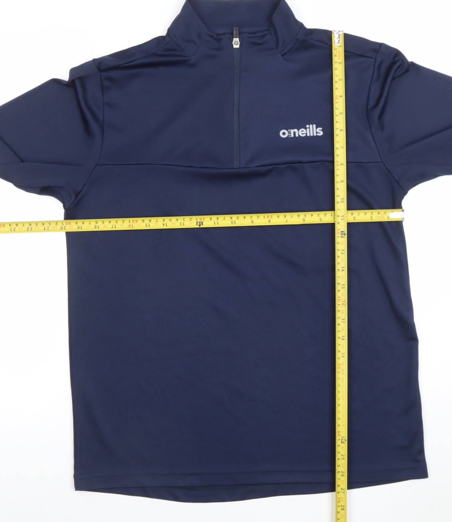 O'Neills Men's Blue Slim Fit 1/4 Zip Long Sleeve Activewear Top Size L