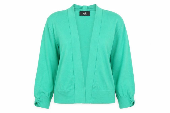 Wallis Women Green Small Open Front Long Sleeve Cardigan