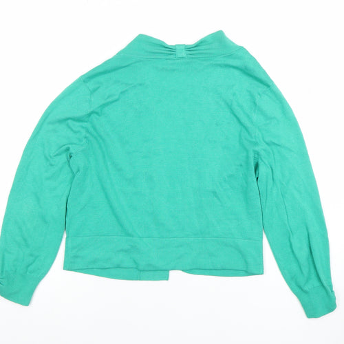 Wallis Women Green Small Open Front Long Sleeve Cardigan
