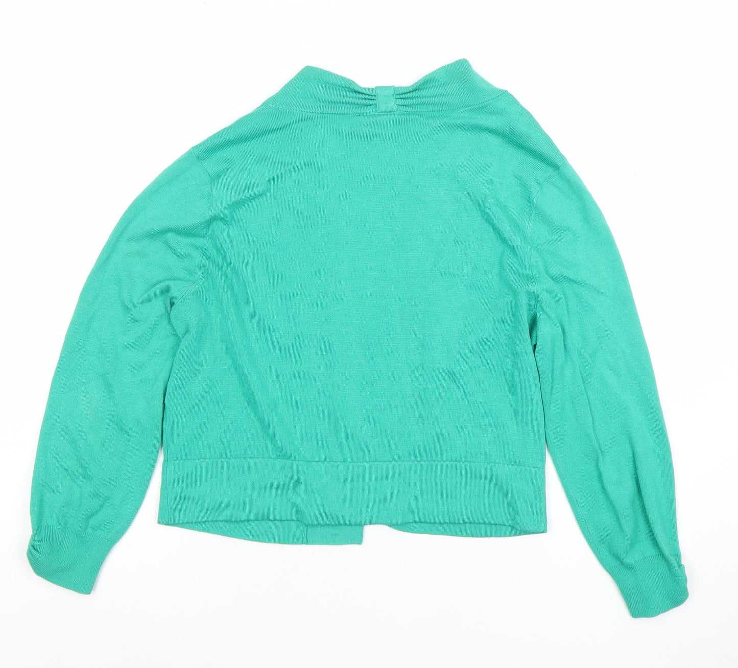 Wallis Women Green Small Open Front Long Sleeve Cardigan