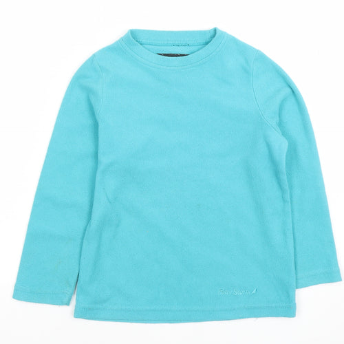 Peter Storm Girls Blue Fleece Pullover Sweatshirt 3-4 Years