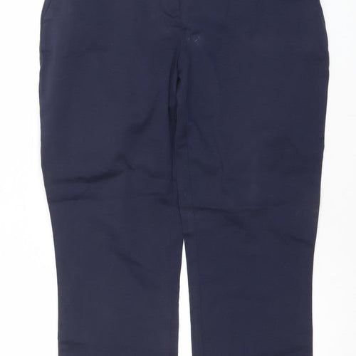 Dunnes Stores Womens Blue Chino Trousers Size 8 Slim Fit Cotton Blend