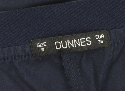 Dunnes Stores Womens Blue Chino Trousers Size 8 Slim Fit Cotton Blend