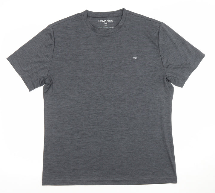 Calvin Klein Men’s Grey Golf T-Shirt L Moisture Wicking Activewear Top