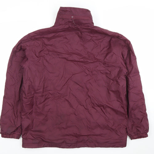 Blue Chaps Men's Red Nylon Full Zip Jacket Size S