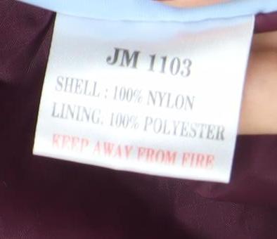 Blue Chaps Men's Red Nylon Full Zip Jacket Size S