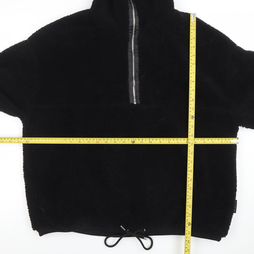 POCO by Pippa Women's Black Fleece 1/2 Zip Pullover Sweatshirt L
