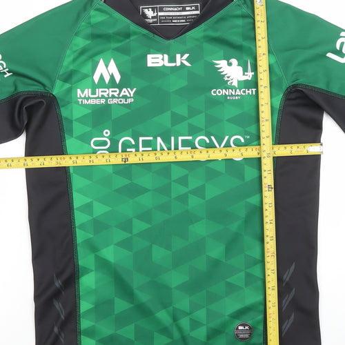 BLK Connacht Rugby Boys Green Short Sleeve Jersey T-Shirt 12 Years