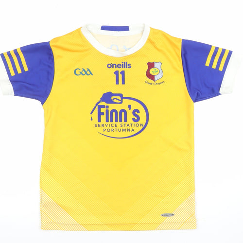 O'Neills Boys Yellow Football Jersey T-Shirt 9-10 Years Port Omna