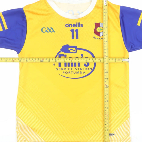 O'Neills Boys Yellow Football Jersey T-Shirt 9-10 Years Port Omna
