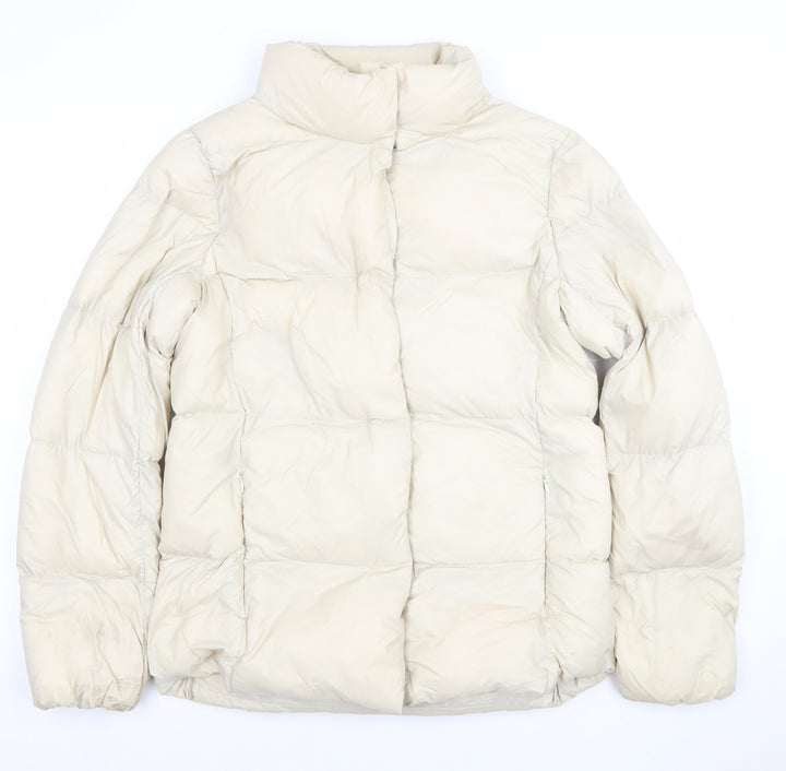 Marks and Spencer Women’s Beige Size 8 Puffer Jacket Quilted Zip Winter Coat