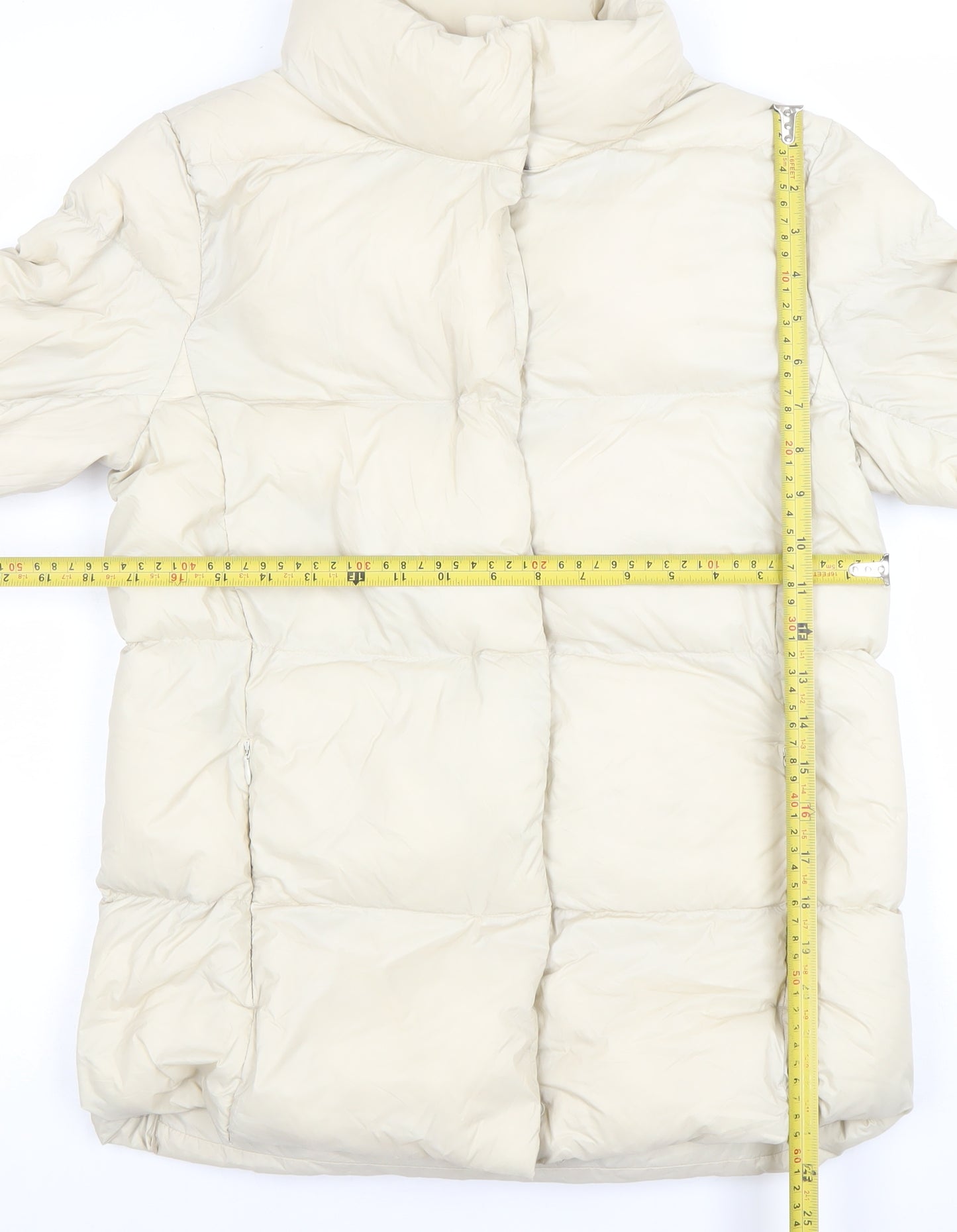 Marks and Spencer Women’s Beige Size 8 Puffer Jacket Quilted Zip Winter Coat