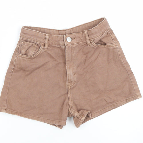 H&M Girls Brown Cotton Chino Shorts 11 Years