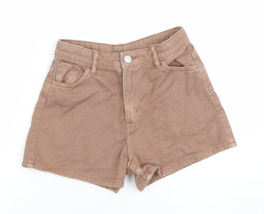 H&M Girls Brown Cotton Chino Shorts 11 Years