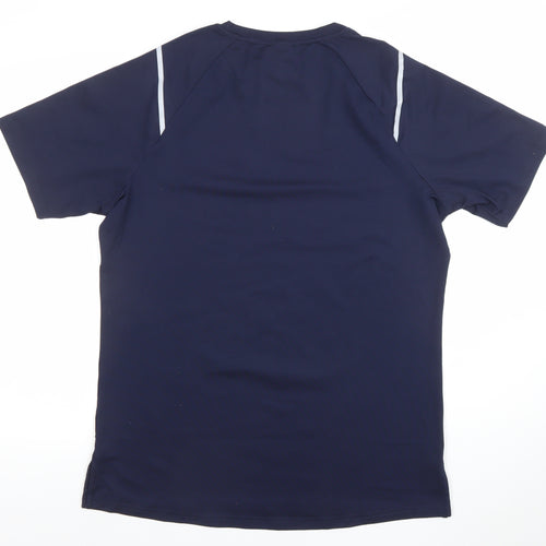 Gym+Coffee Men's Blue L Athletic Fit Short Sleeve Sports T-Shirt