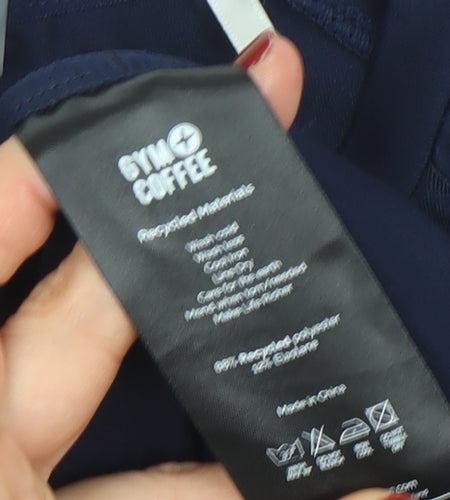 Gym+Coffee Men's Blue L Athletic Fit Short Sleeve Sports T-Shirt