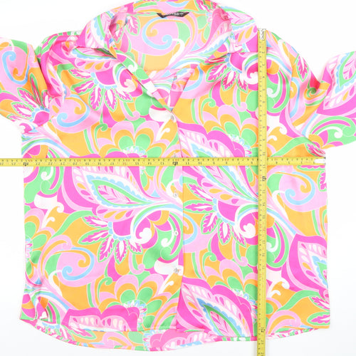 Bonnes Women's Multicoloured Floral Button-Up Blouse L