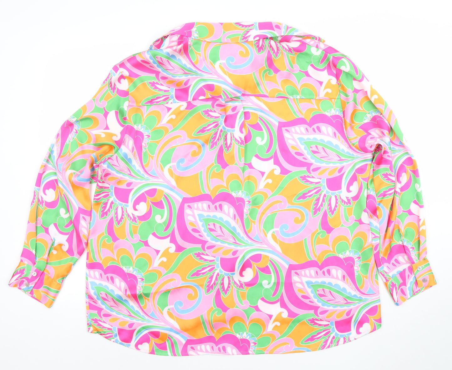 Bonnes Women's Multicoloured Floral Button-Up Blouse L