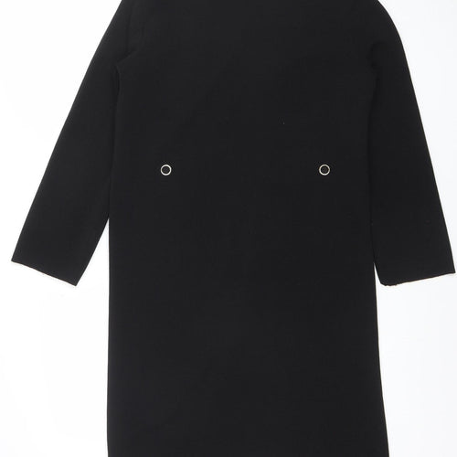 Boohoo Women’s Black Long Classic Coat Size 6