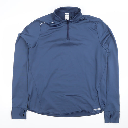 Decathlon Men’s Blue XL Athletic 1/4 Zip Pullover Sweatshirt