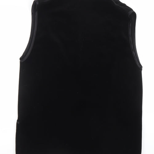 Miss Parisienne Women's Black Velvet Sleeveless Vest Size 12