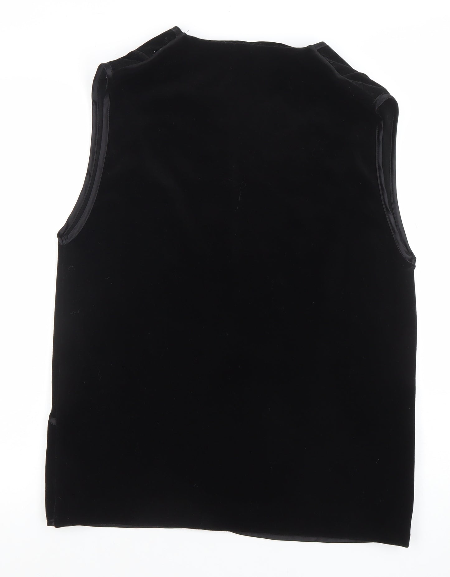 Miss Parisienne Women's Black Velvet Sleeveless Vest Size 12