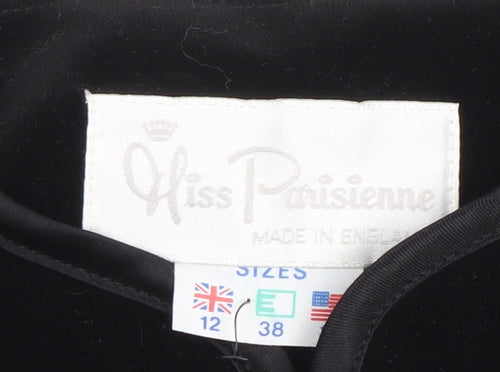 Miss Parisienne Women's Black Velvet Sleeveless Vest Size 12