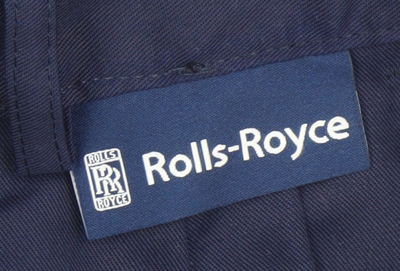 Rolls Royce Men's Navy Blue Regular Fit Workwear Trousers 72R