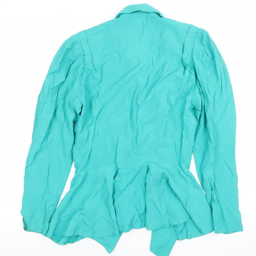 Firm London Women's Green Size 12 Double-Breasted Blazer