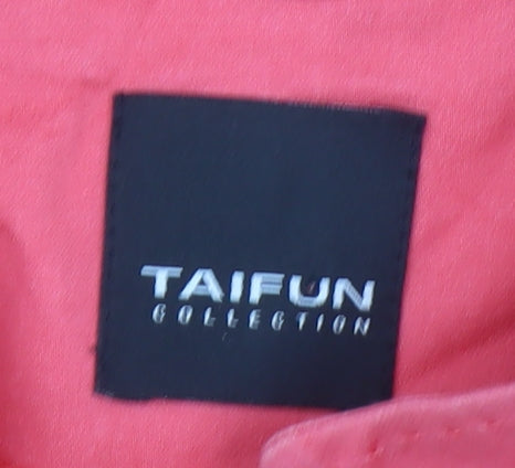 Taifun Women’s Pink Cotton Linen Mid-Length Coat Size 12