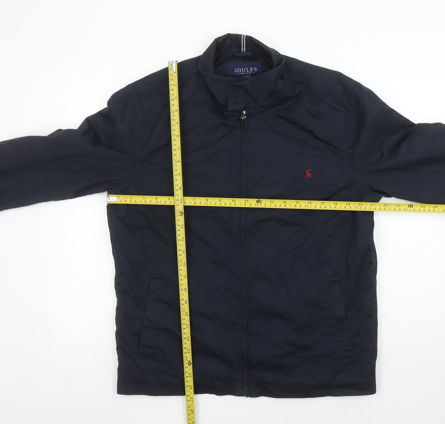 Joules Men's Navy Cotton Zip Jacket Medium Casual Lightweight