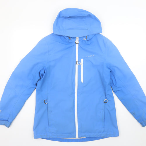 Craghoppers Women Blue Waterproof Hooded Rain Jacket UK 12