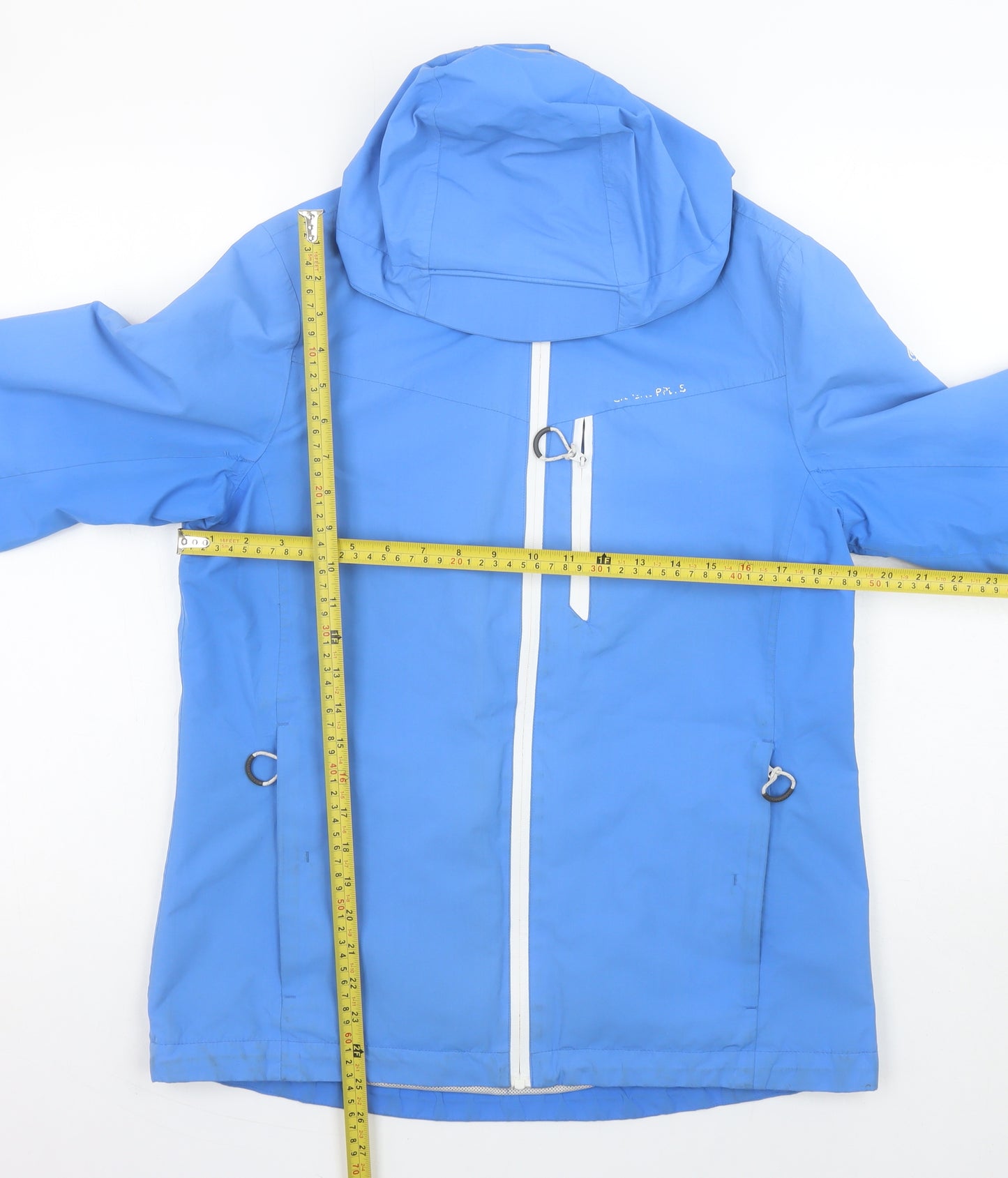 Craghoppers Women Blue Waterproof Hooded Rain Jacket UK 12