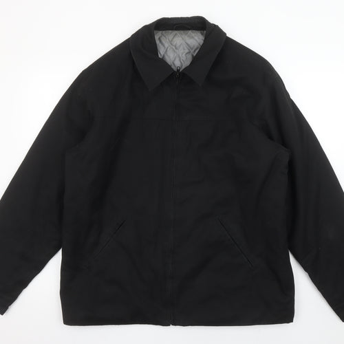 BHS Men's Black L Basic Jacket Size Large 41in Polyester Cotton Lined