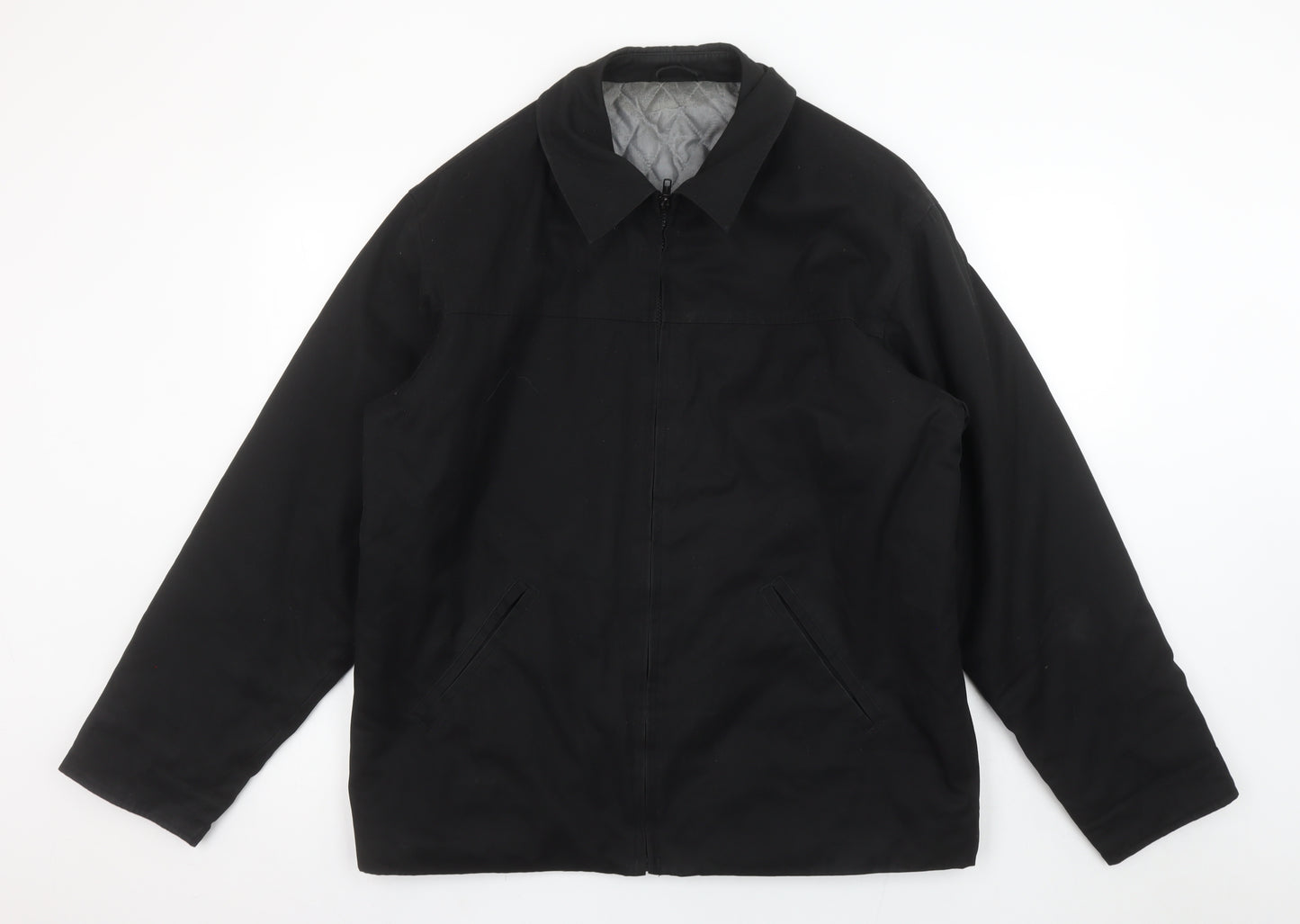 BHS Men's Black L Basic Jacket Size Large 41in Polyester Cotton Lined