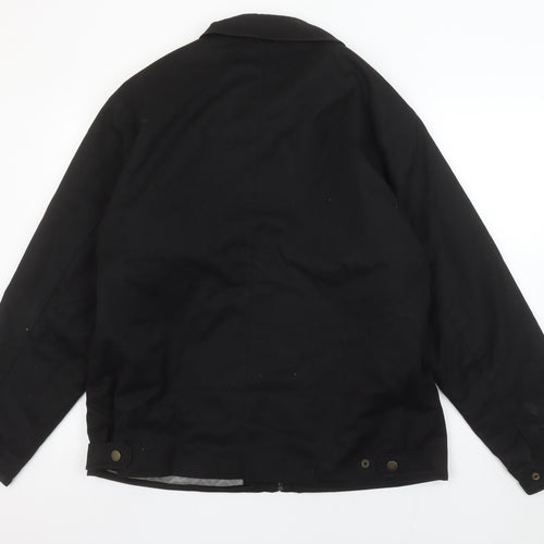 BHS Men's Black L Basic Jacket Size Large 41in Polyester Cotton Lined