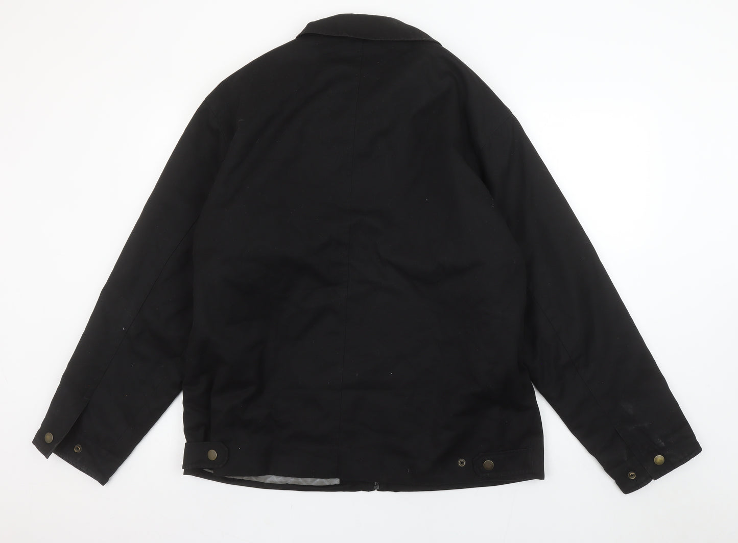 BHS Men's Black L Basic Jacket Size Large 41in Polyester Cotton Lined