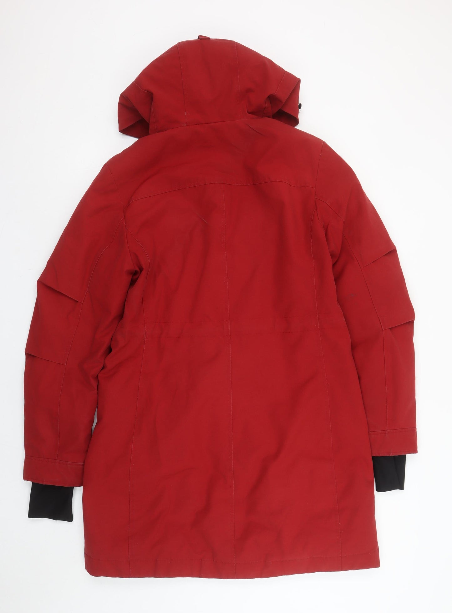 Marks and Spencer Womens Red Hooded Parka Coat Size 10