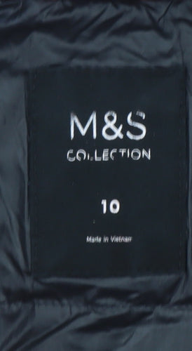 Marks and Spencer Womens Red Hooded Parka Coat Size 10