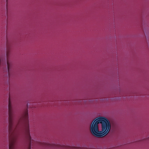 Marks and Spencer Womens Red Hooded Parka Coat Size 10