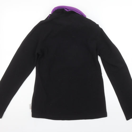 Decathlon Women's Black Purple Fleece Pullover Sweatshirt S
