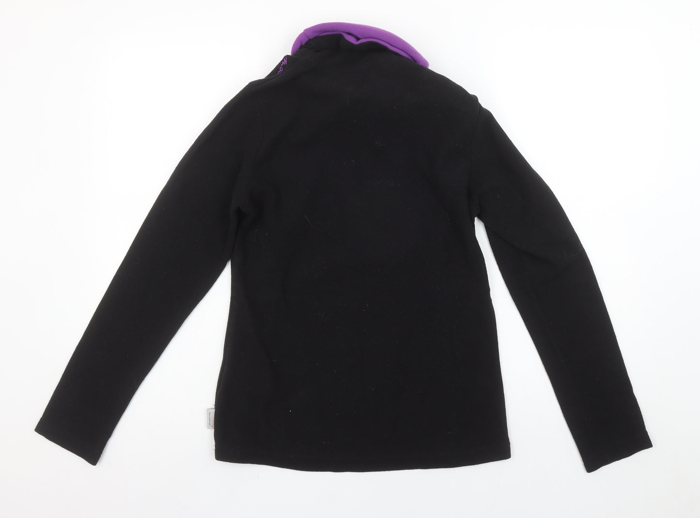 Decathlon Women's Black Purple Fleece Pullover Sweatshirt S
